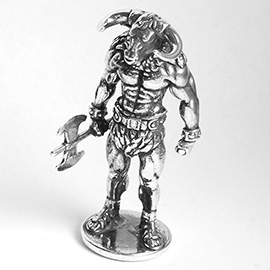 Figurka Minotaur, srebro oksydowane, wys. 6 cm